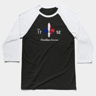 Republique Francaise - Established 1792 - Colour Baseball T-Shirt